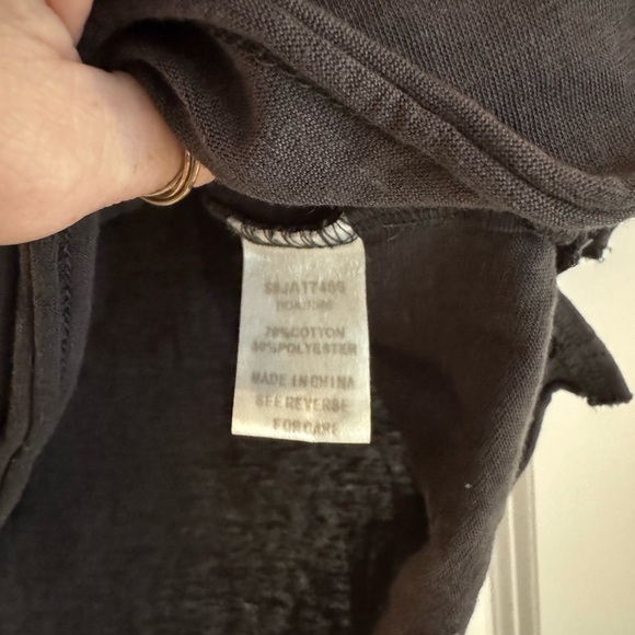 Maternity - La Miel Women's Dark Gray V-Neck Top - Picture 5 of 10